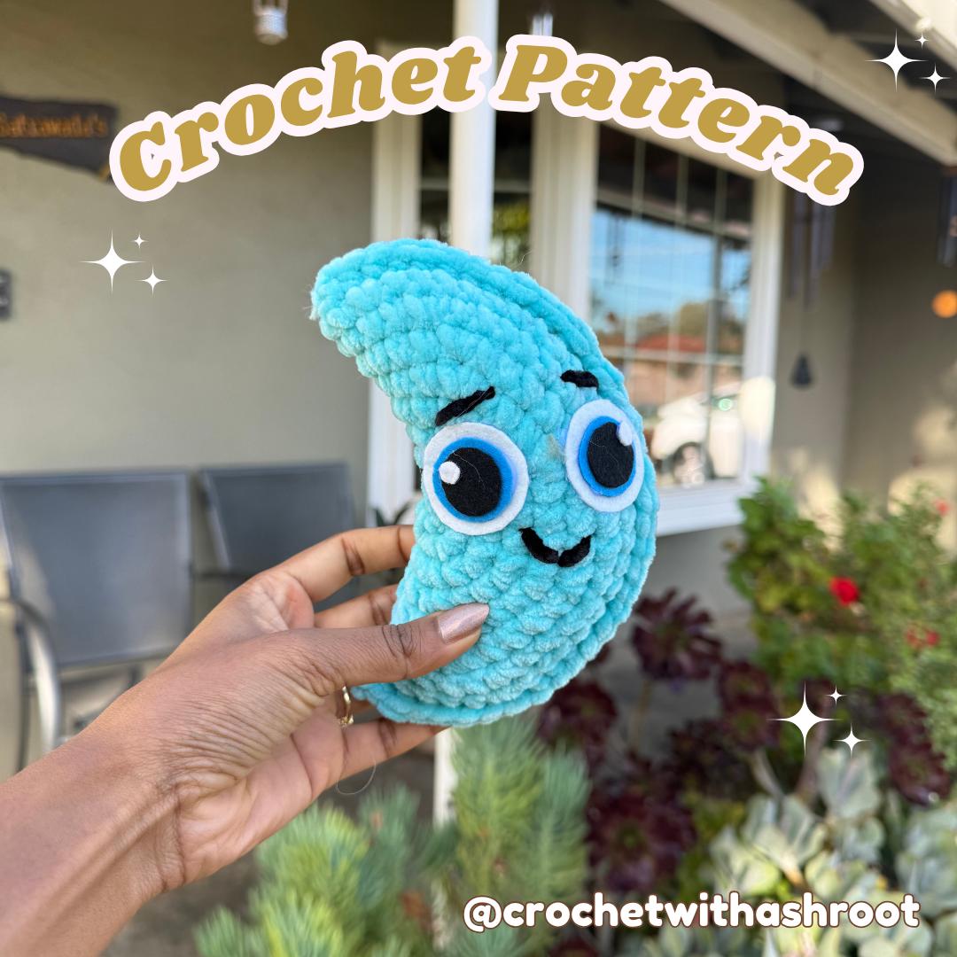 Star and Moon Plushie Crochet Pattern | No Sew | Easy Beginner Project + Felt Eyes Guide