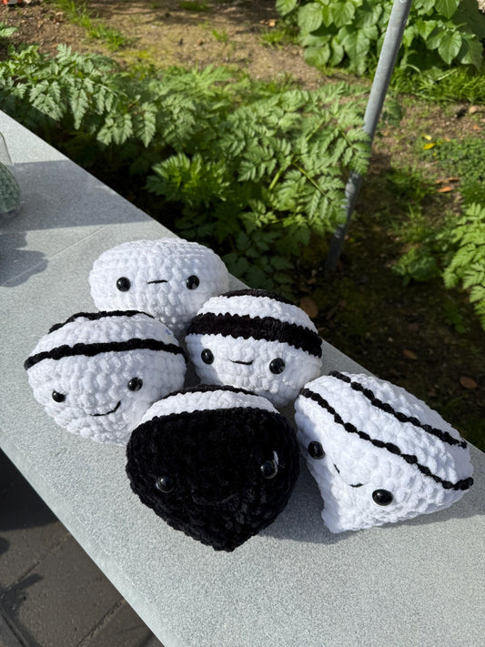 Mystery Amigurumi Plushie, Black and White Stuffed Animal