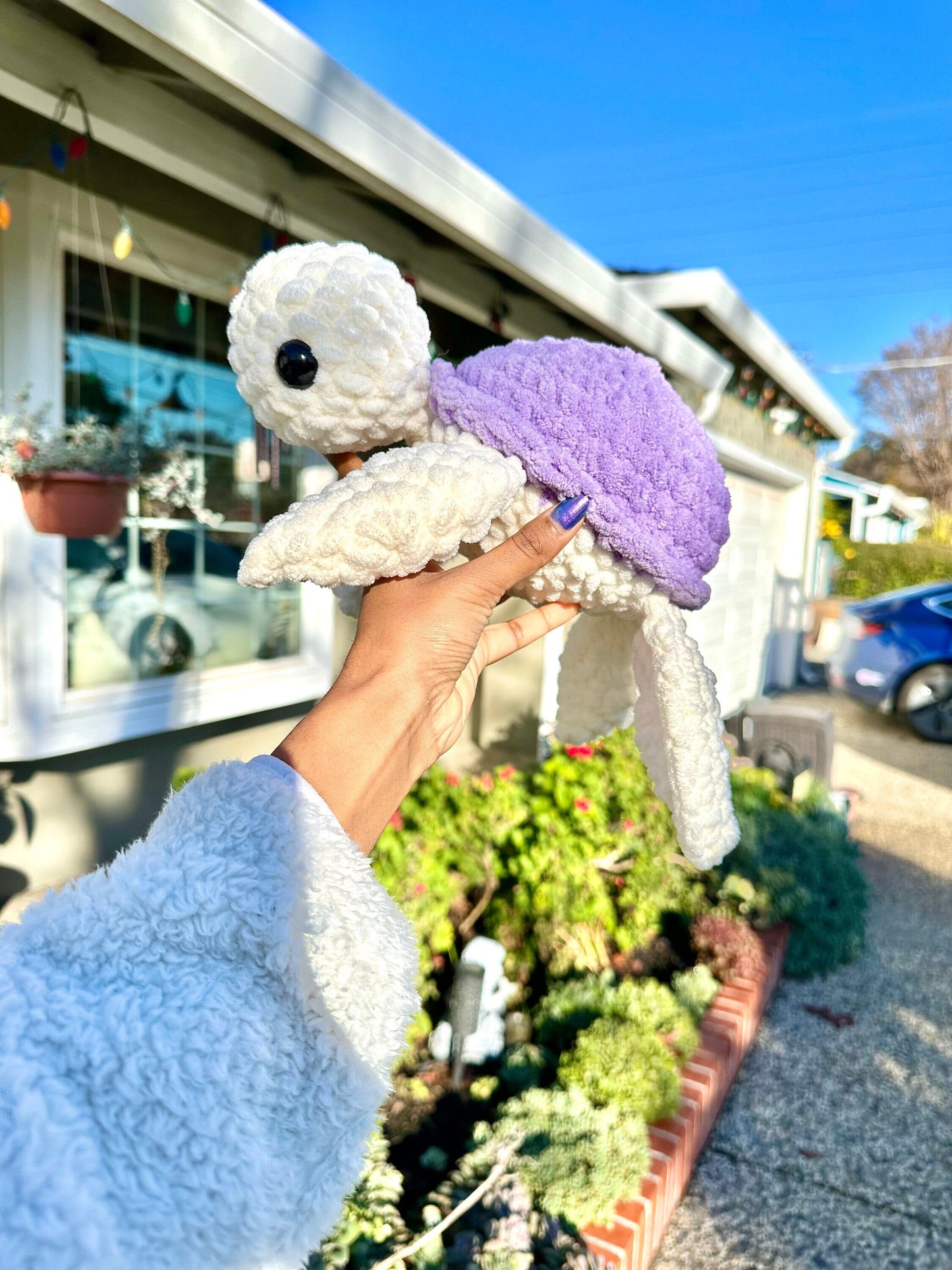 Customizable Crochet Sea Turtle Plushie: Medium Size Amigurumi
