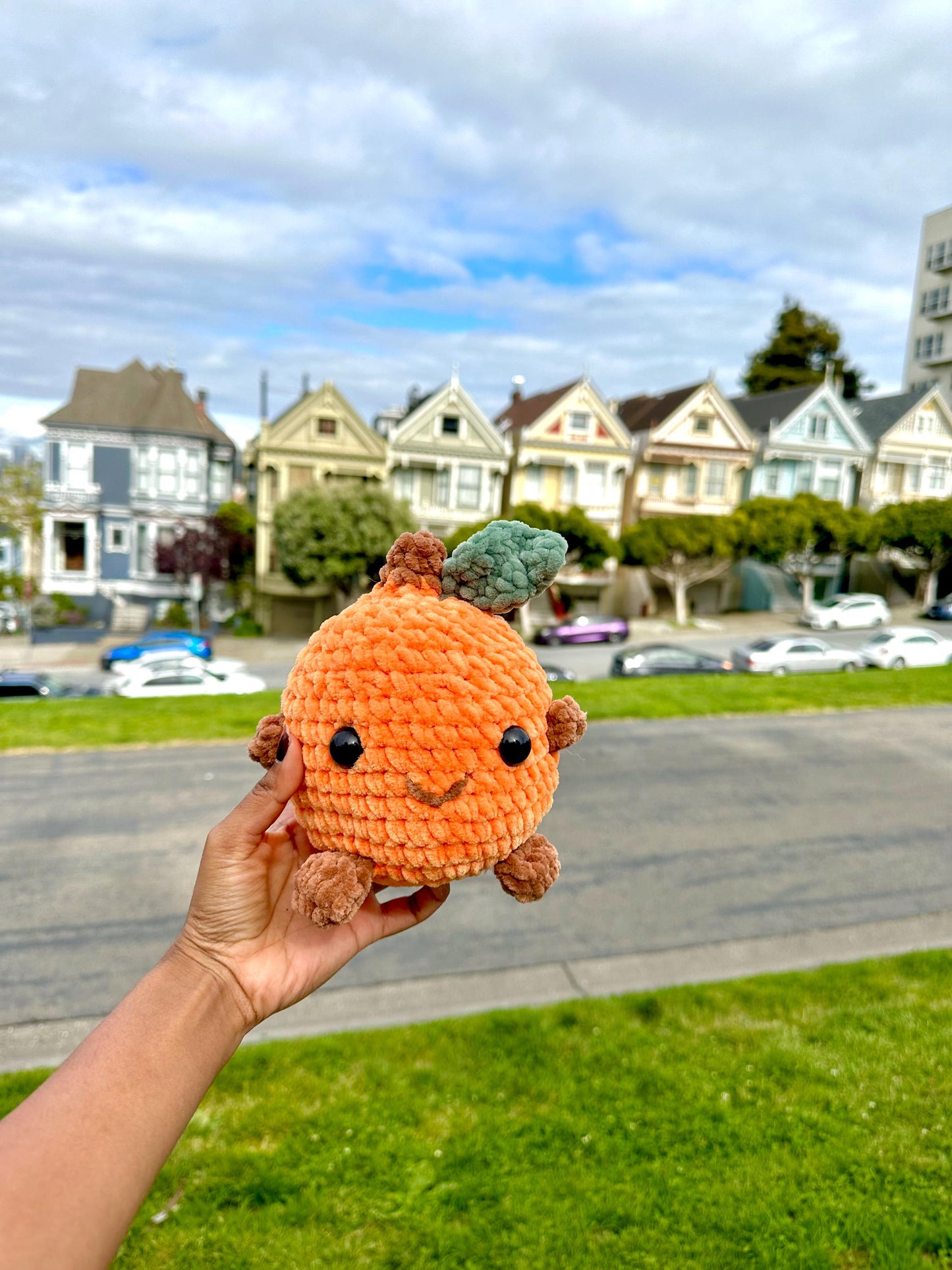 Orange Plushie, Amigurumi, Super Cute Fruit, Large Orange Plushie, Creative Gifts, Unique Decor