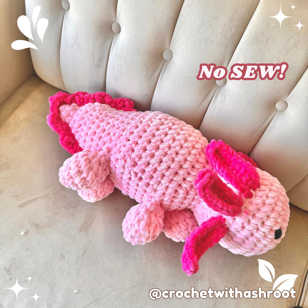 Jumbo Axolotl Amigurumi Pattern: No Sew (PDF Pattern)