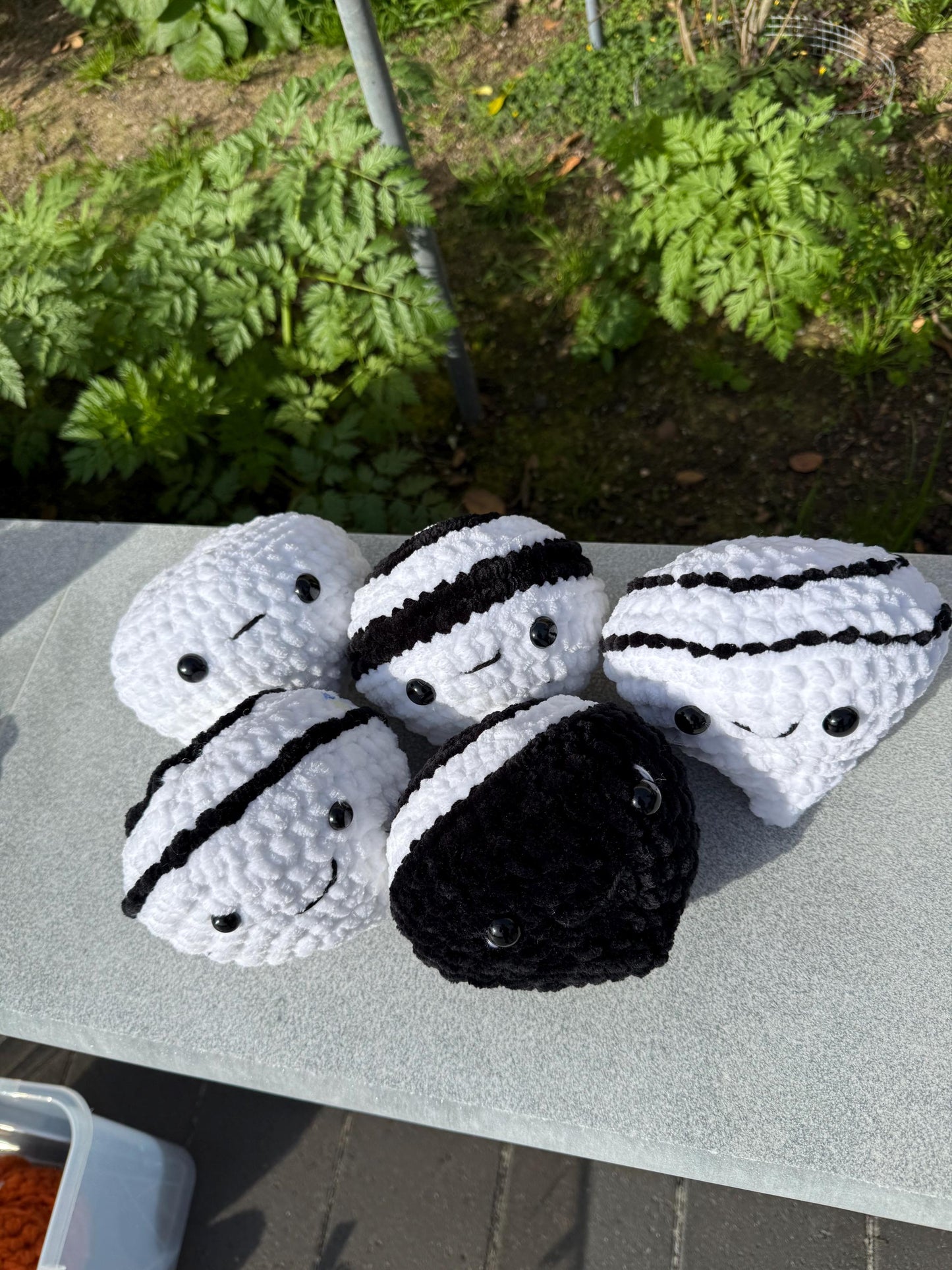 Mystery Amigurumi Plushie, Black and White Stuffed Animal