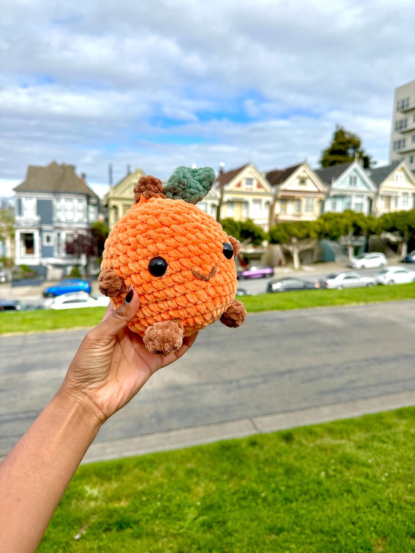 Orange Plushie, Amigurumi, Super Cute Fruit, Large Orange Plushie, Creative Gifts, Unique Decor