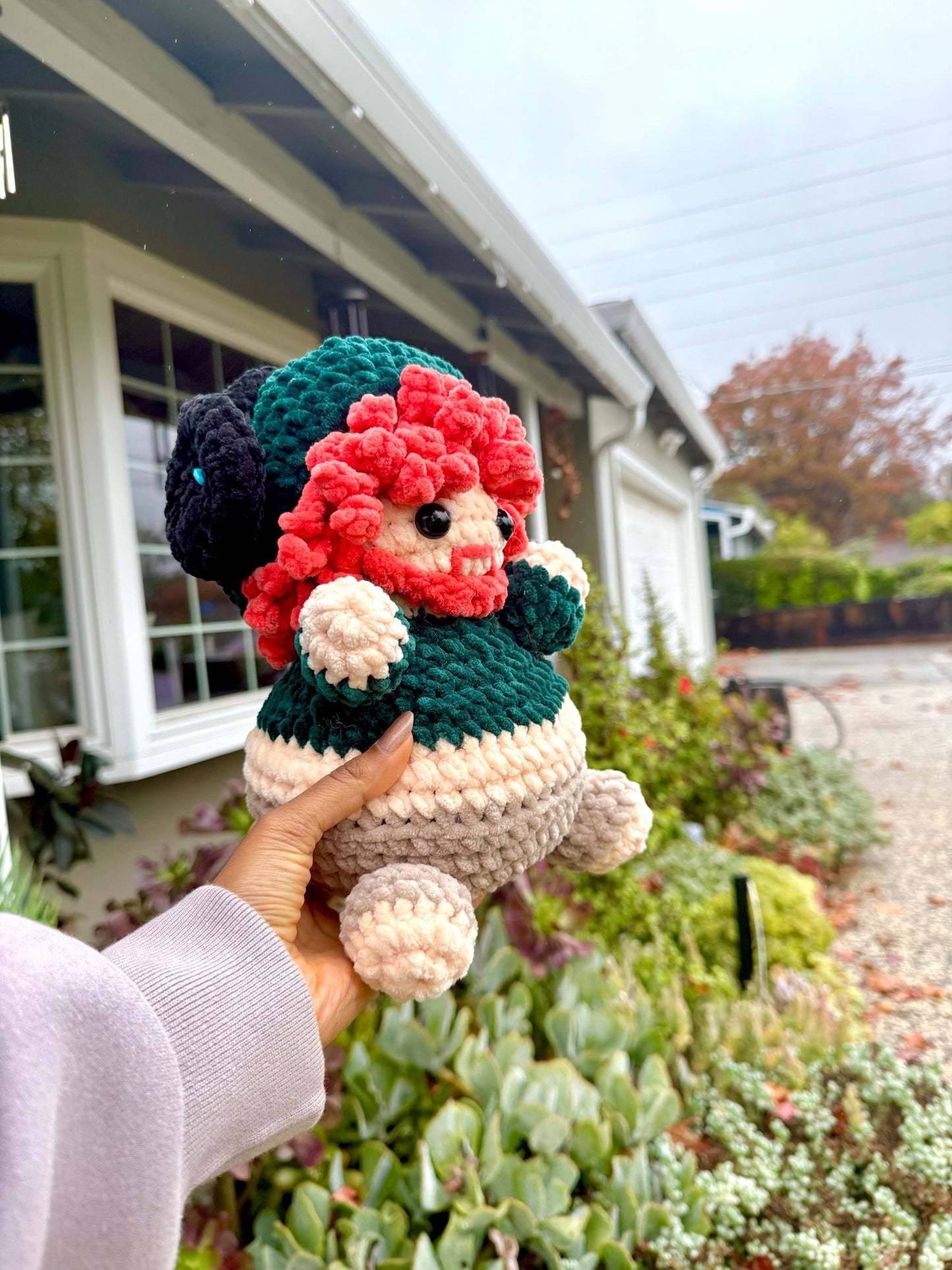 Caseoh Gamer Plushie – Amigurumi with Headphones, Customizable