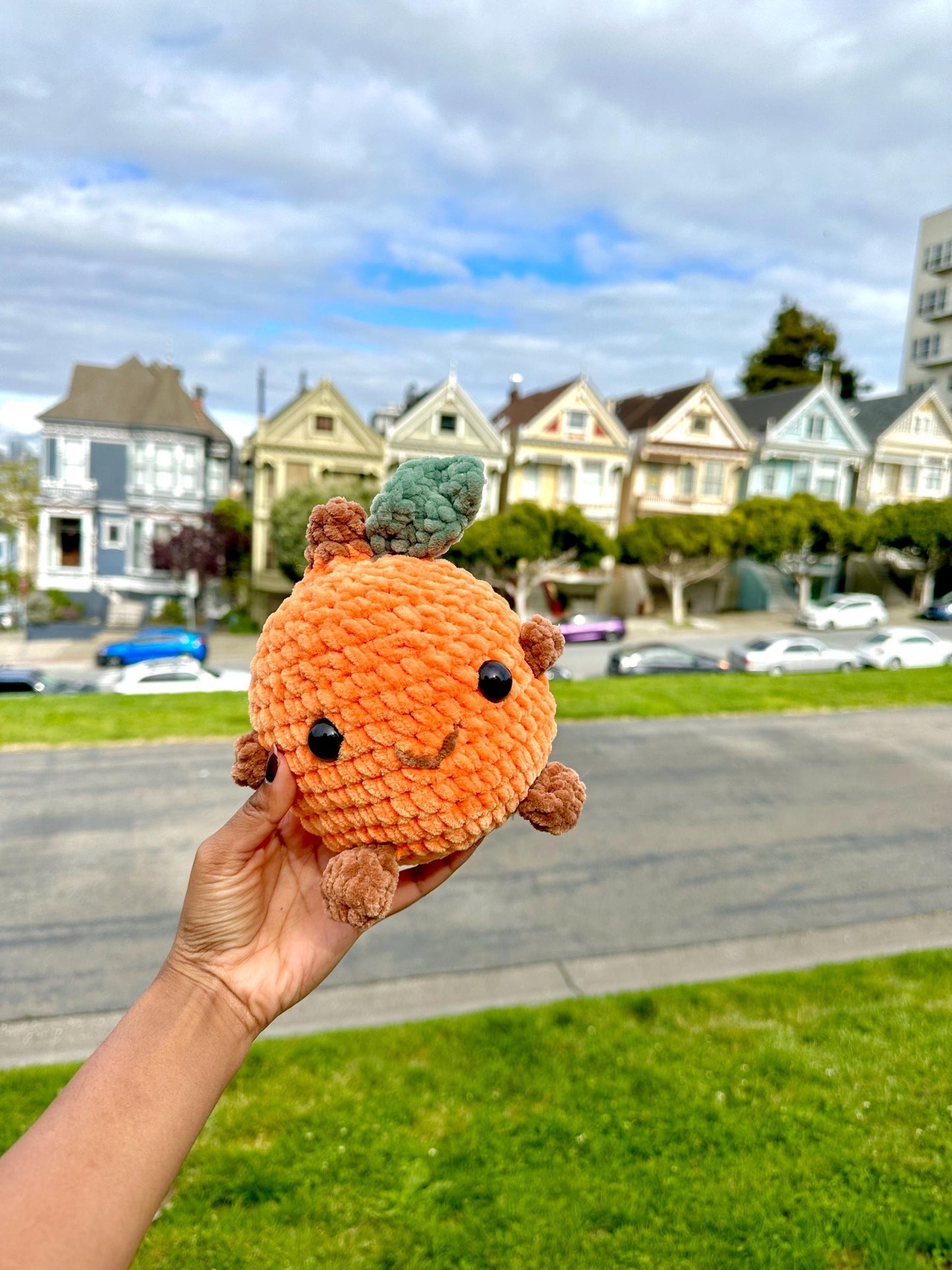Orange Plushie, Amigurumi, Super Cute Fruit, Large Orange Plushie, Creative Gifts, Unique Decor
