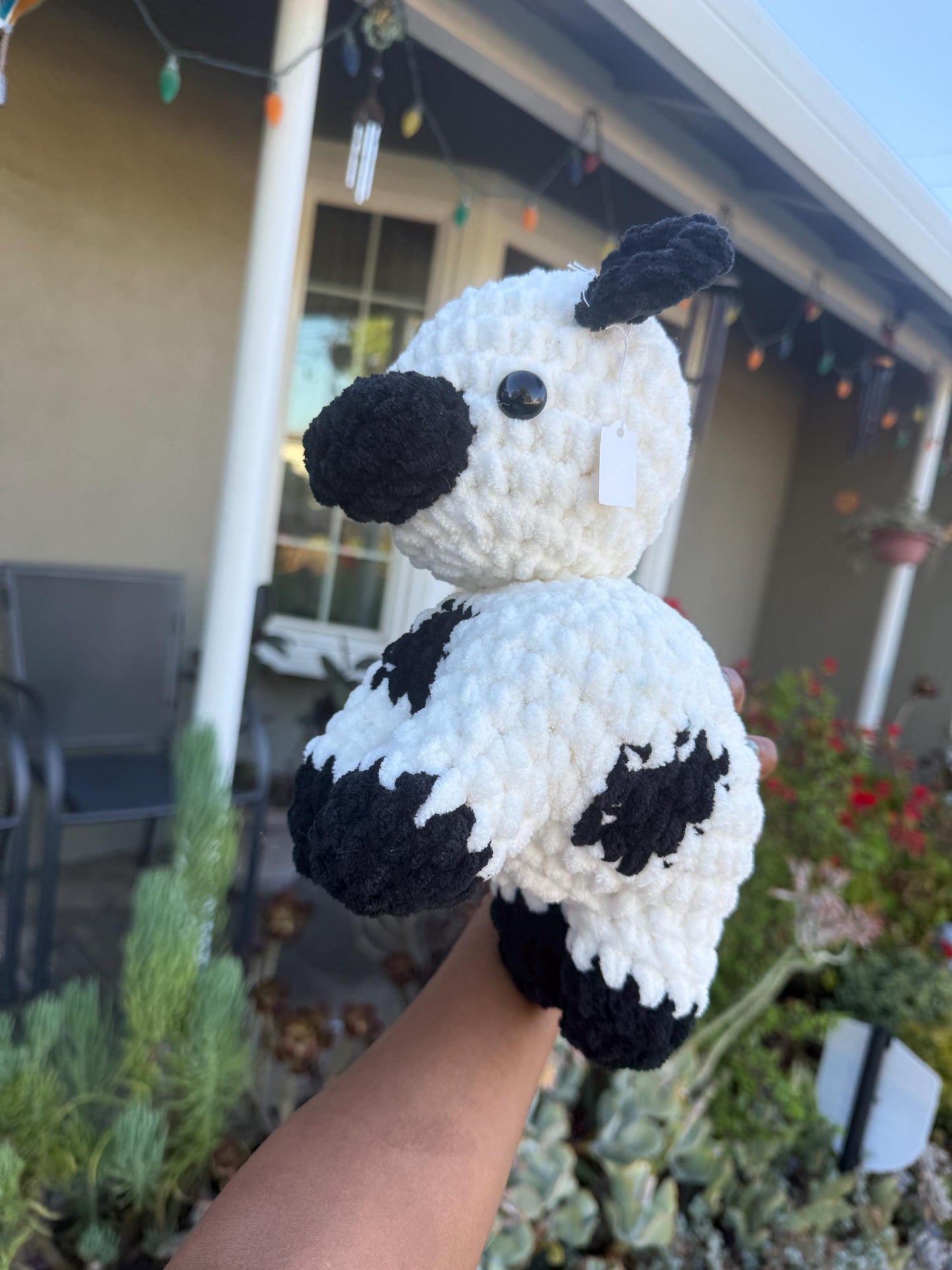 Customizable Crochet Cow Plushie, Soft Stuffed Animal