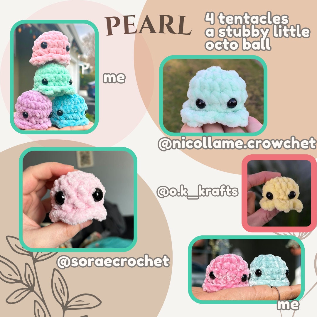 Pocket Octo Crochet Pattern: 3-in-1 No Sew Bundle (PDF Pattern)