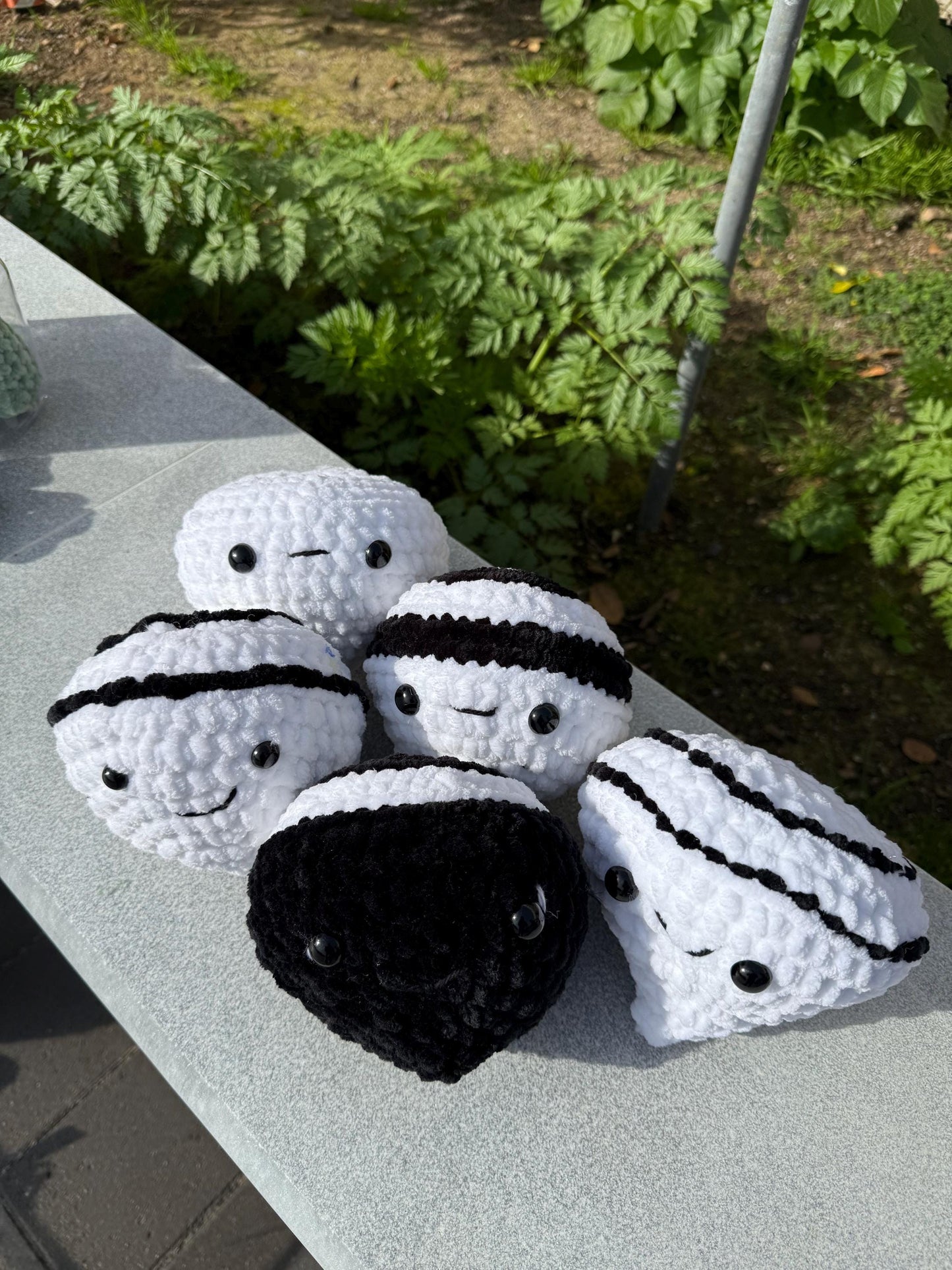 Mystery Amigurumi Plushie, Black and White Stuffed Animal