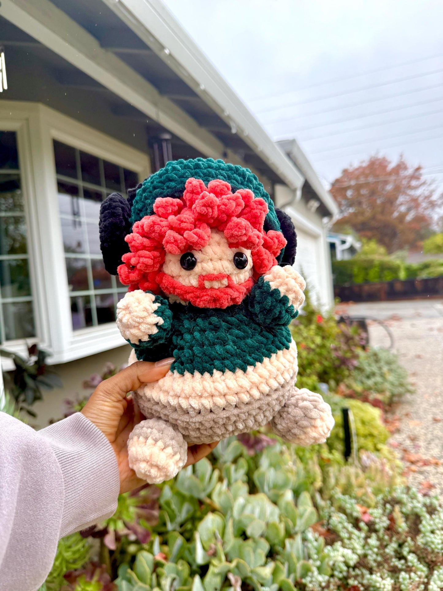 Caseoh Gamer Plushie – Amigurumi with Headphones, Customizable