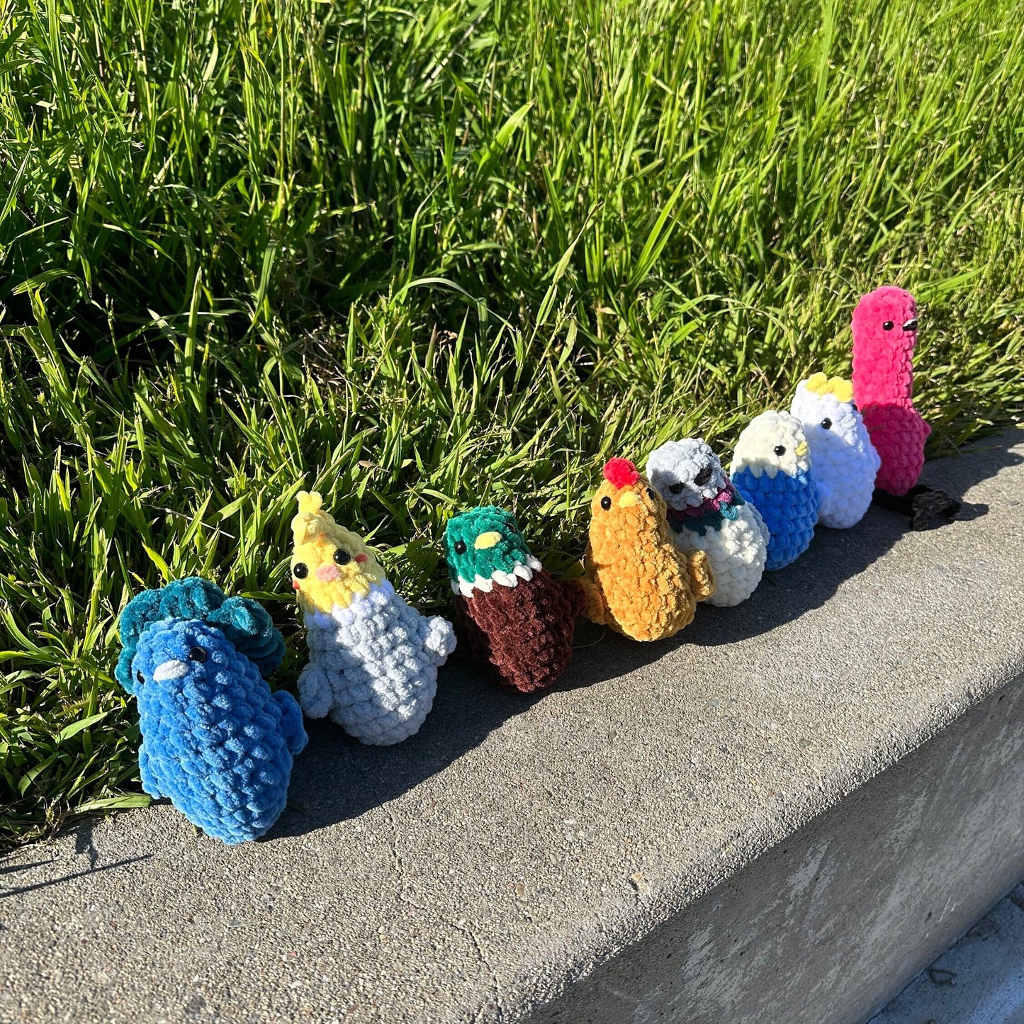 Crochet Bird Plushie, Amigurumi Stuffed Animal, Desk Buddy