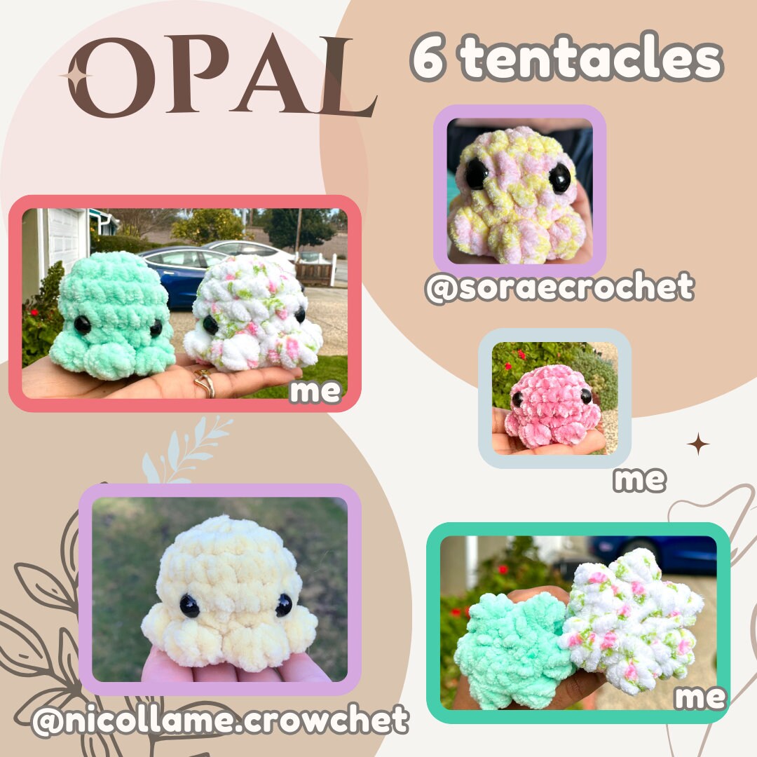 Pocket Octo Crochet Pattern: 3-in-1 No Sew Bundle (PDF Pattern)