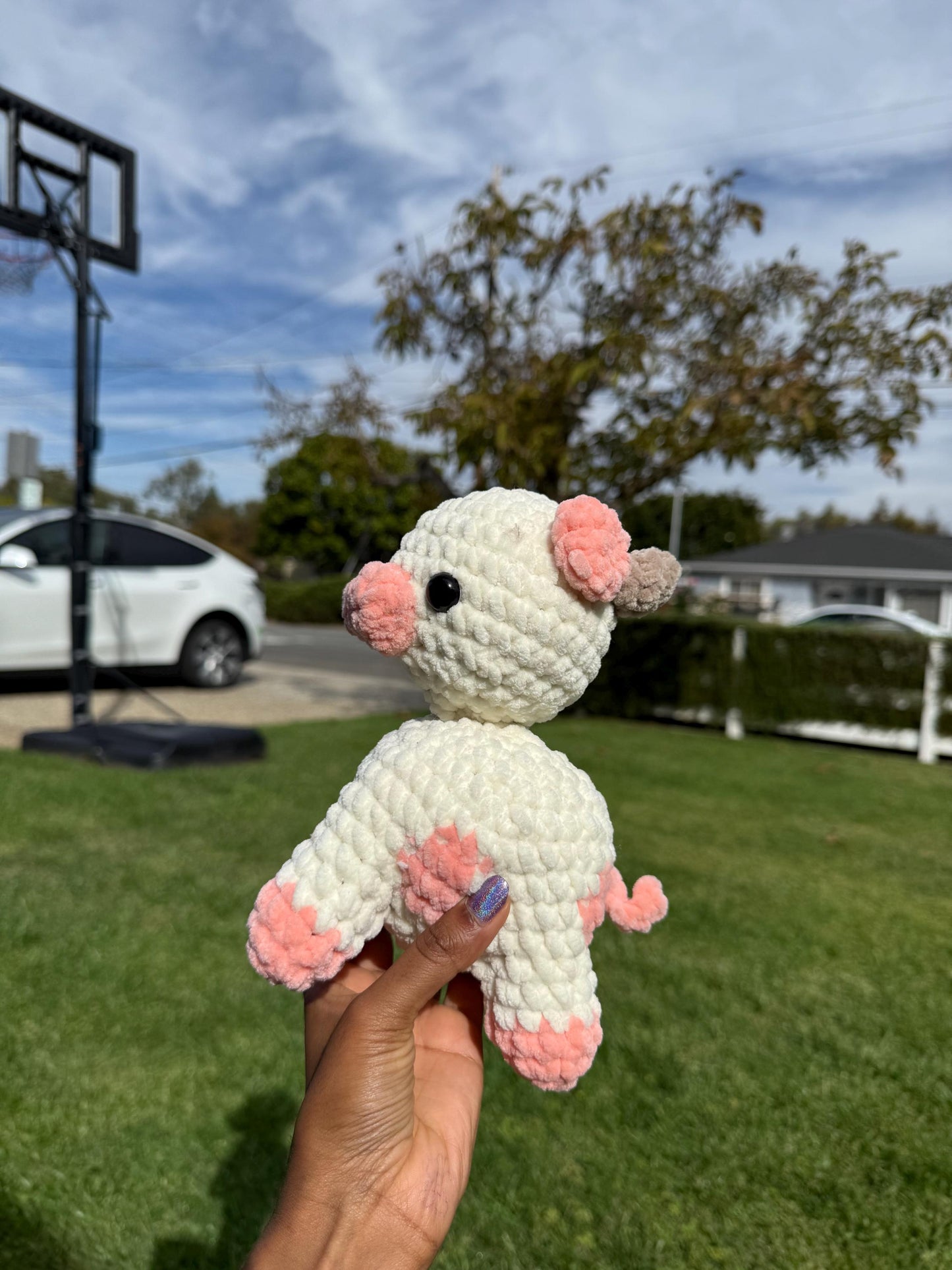 Customizable Crochet Cow Plushie, Soft Stuffed Animal