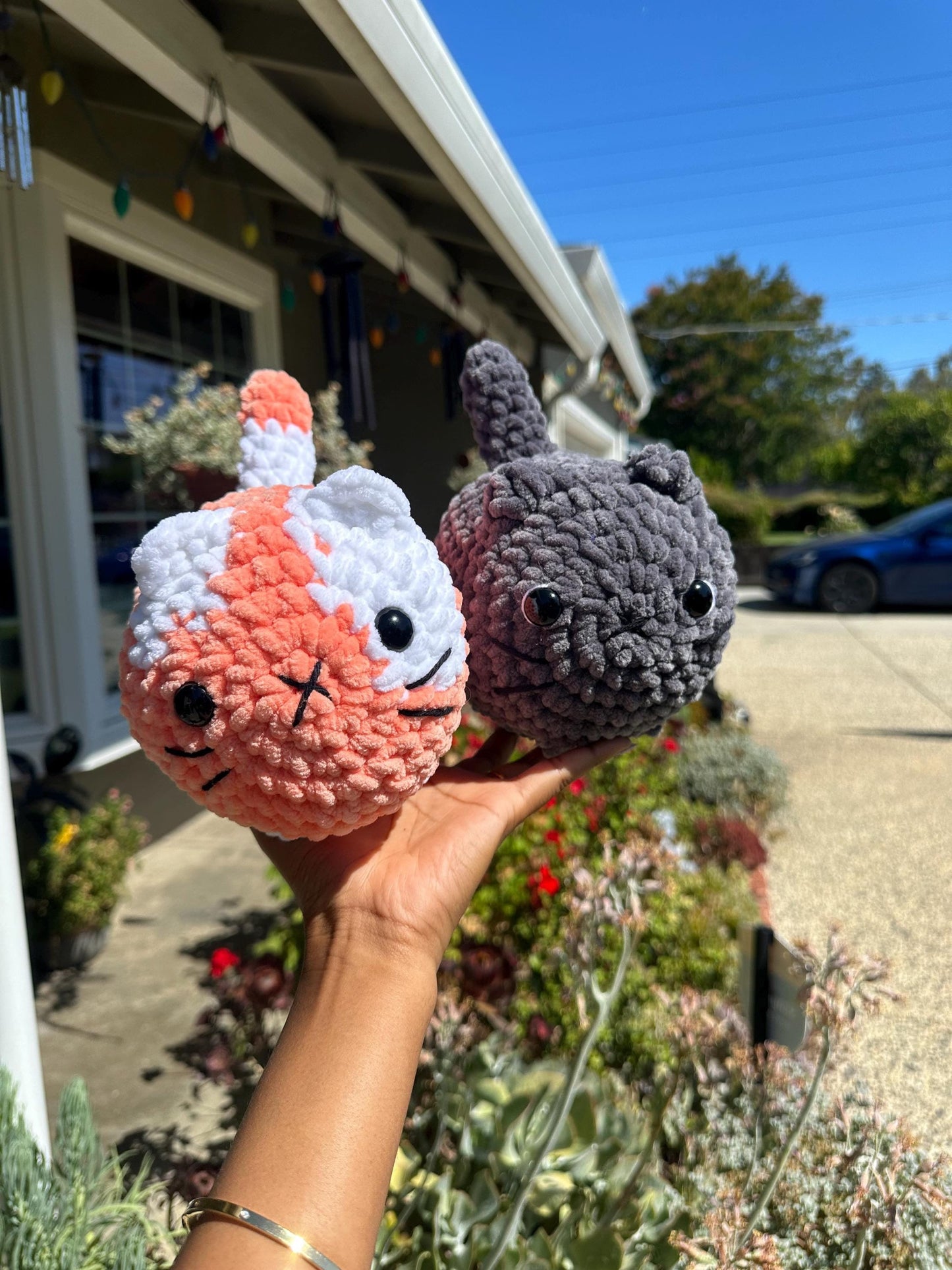 Customizable Loaf Cat Plushie, Chunky Amigurumi Stuffed Animal
