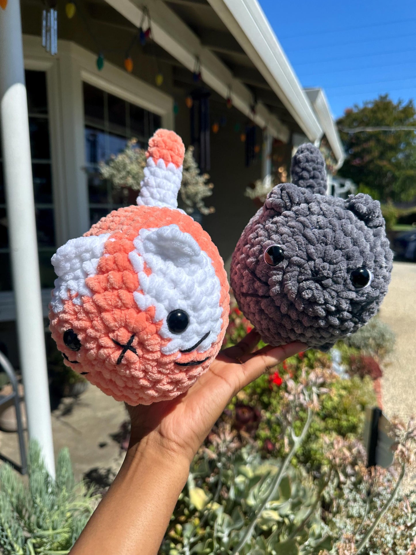 Customizable Loaf Cat Plushie, Chunky Amigurumi Stuffed Animal