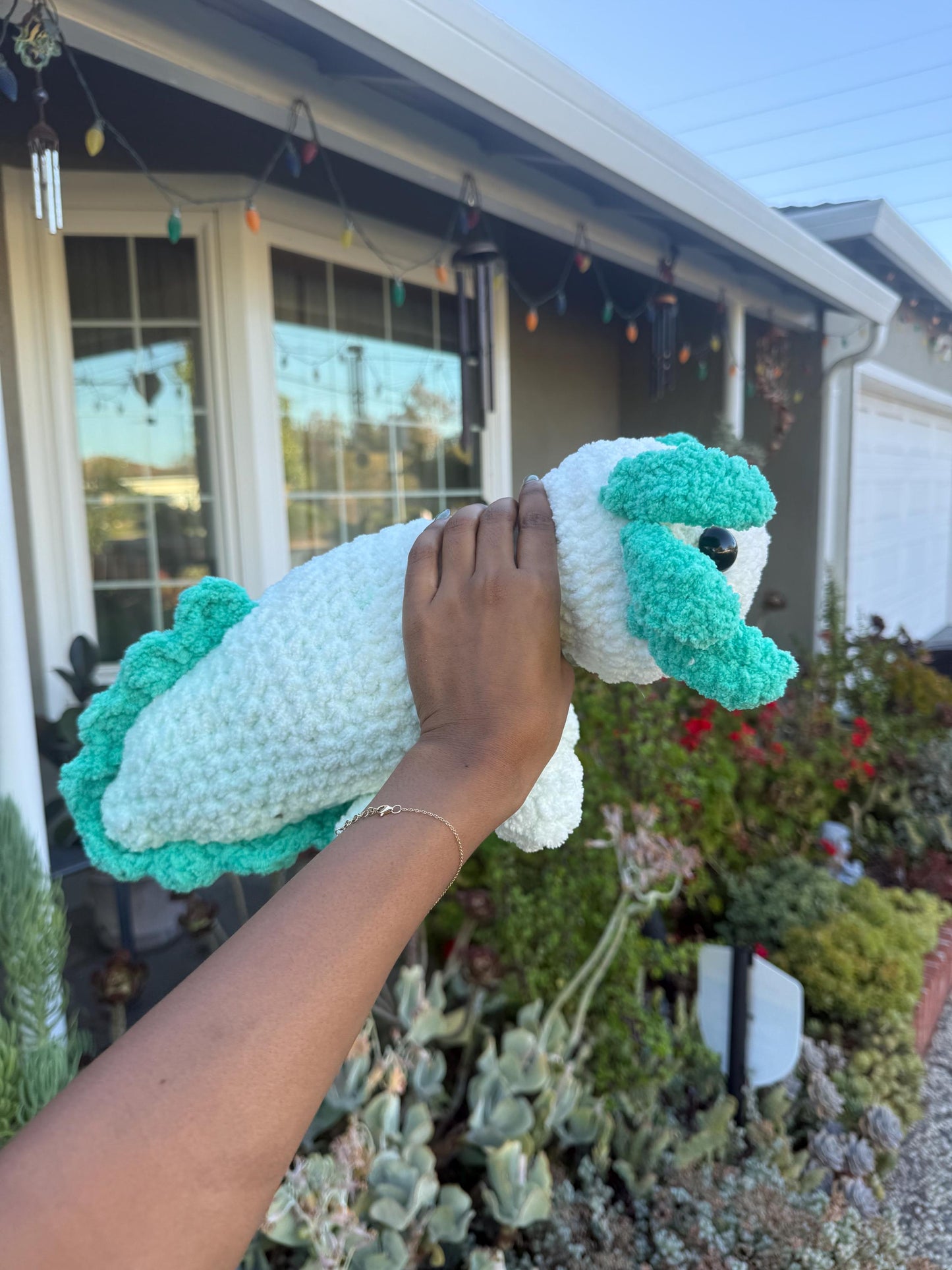 Jumbo Amigurumi Axolotl Plushie, Unique Decor