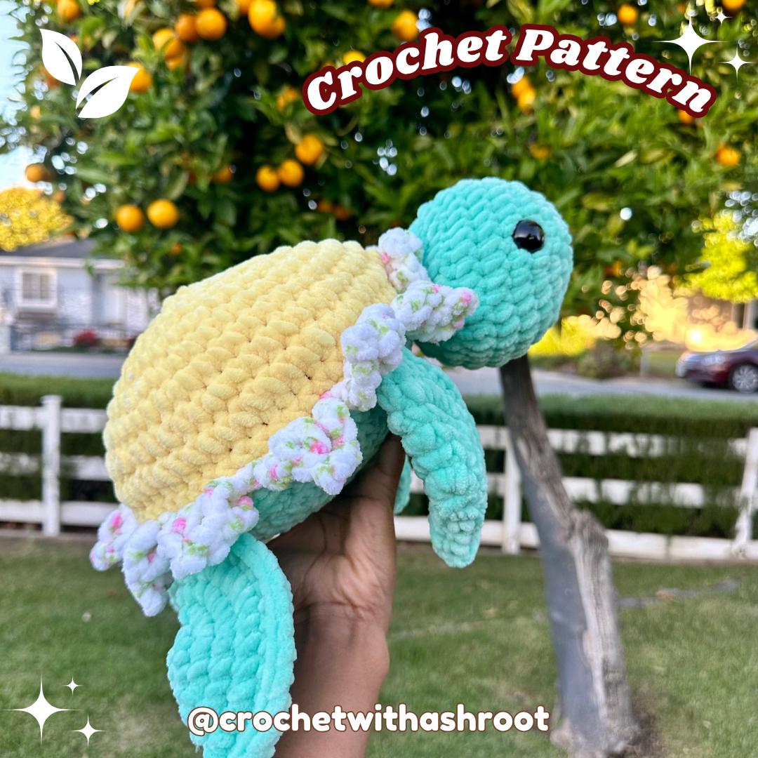 Sunflower Turtle No Sew Crochet Pattern | Amigurumi, Plushie