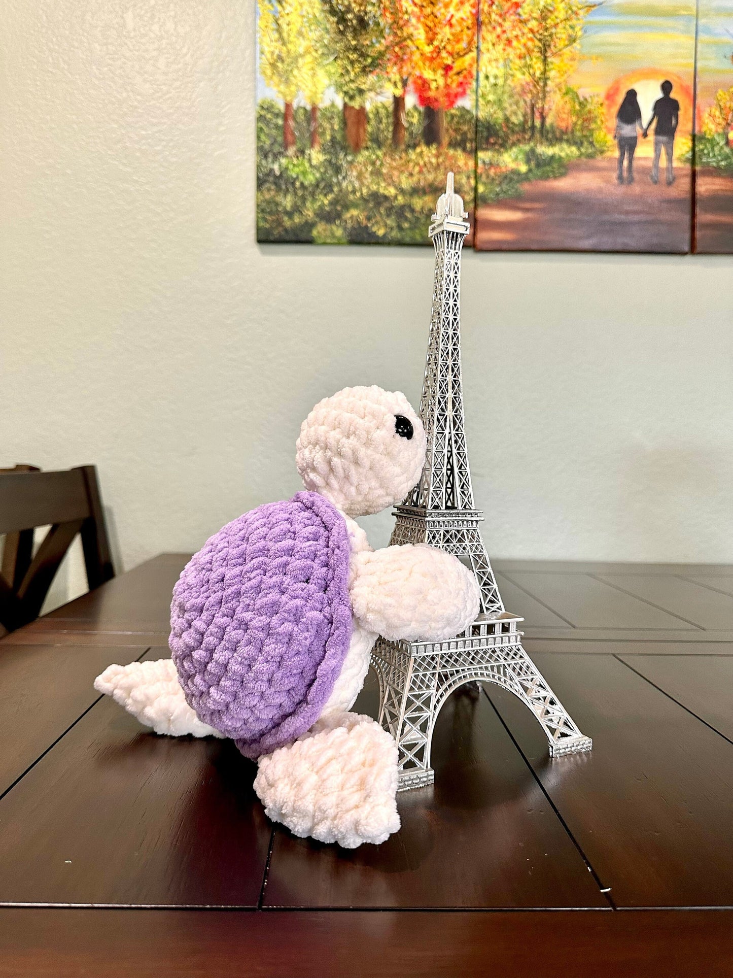 Customizable Crochet Sea Turtle Plushie: Medium Size Amigurumi