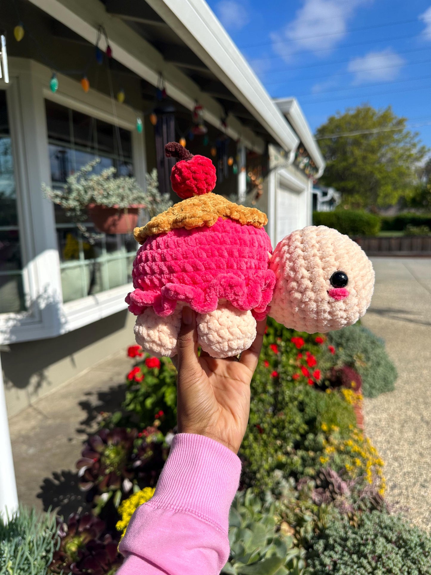 Ice Cream Sundae Turtle Amigurumi - Cute Crochet Gift